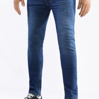 Slim‑Fit Indigo Jeans