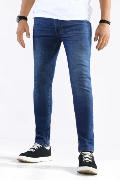 Slim‑Fit Indigo Jeans